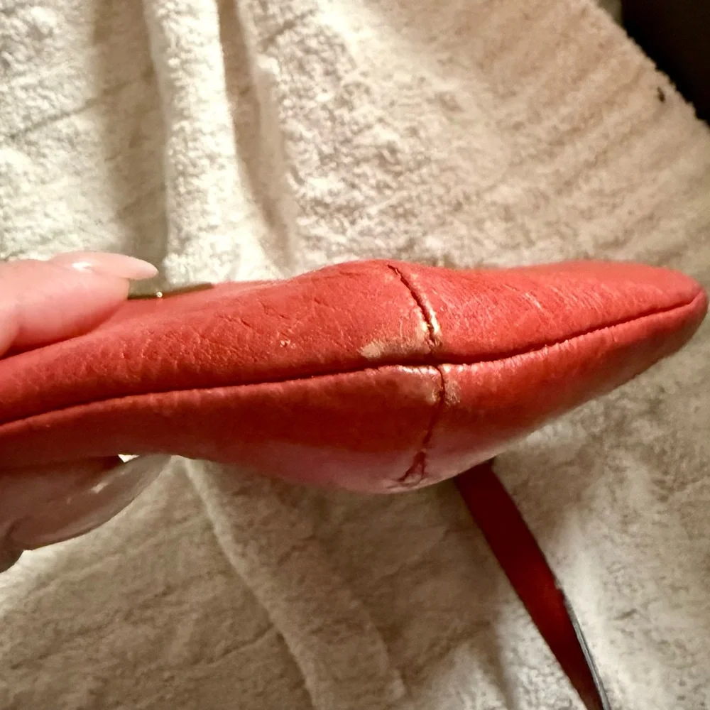 Coach Red Leather Crossbody Bag - Picture 9 of 12